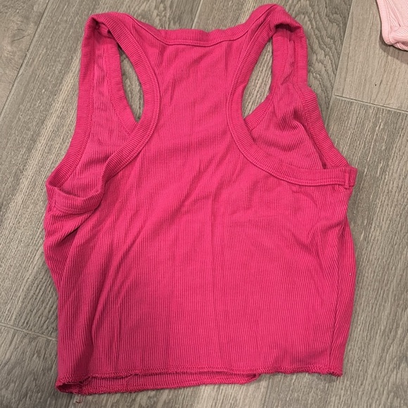 Katie J NYC Girls Racerback Crop Tops - Red, Pink, Blue, and Ombre Size L - Picture 4 of 13